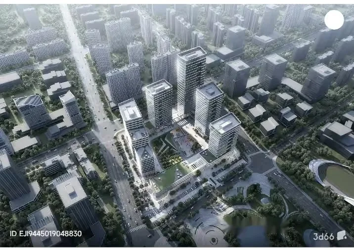 A Cityscape With Modern Buildings And Roads 3D Model – 3079 – VRAY Render