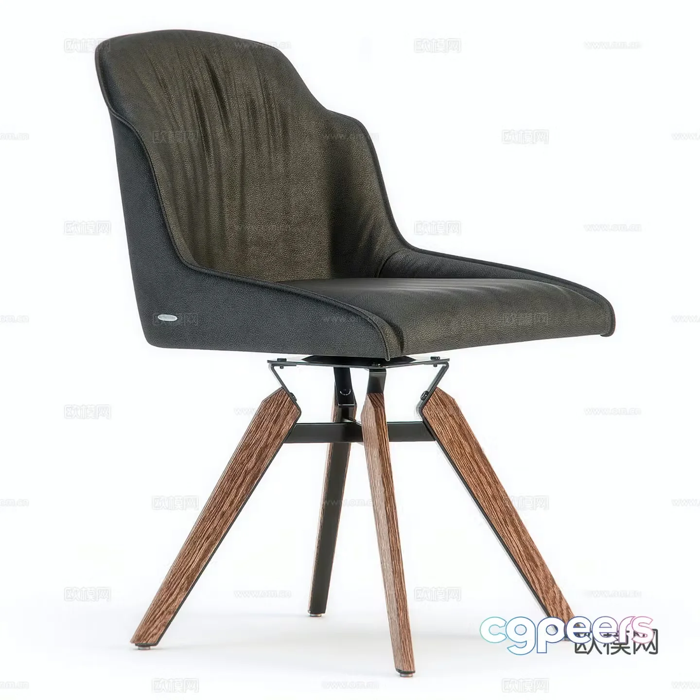 Modern office chair training chair meeting chair staff chair 3d model