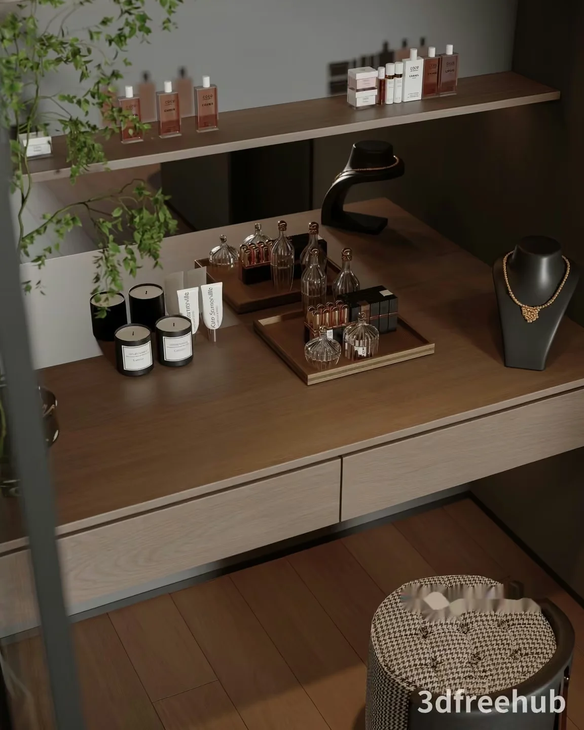 A Wooden Desk 3D Model – 16833 – VRAY Render