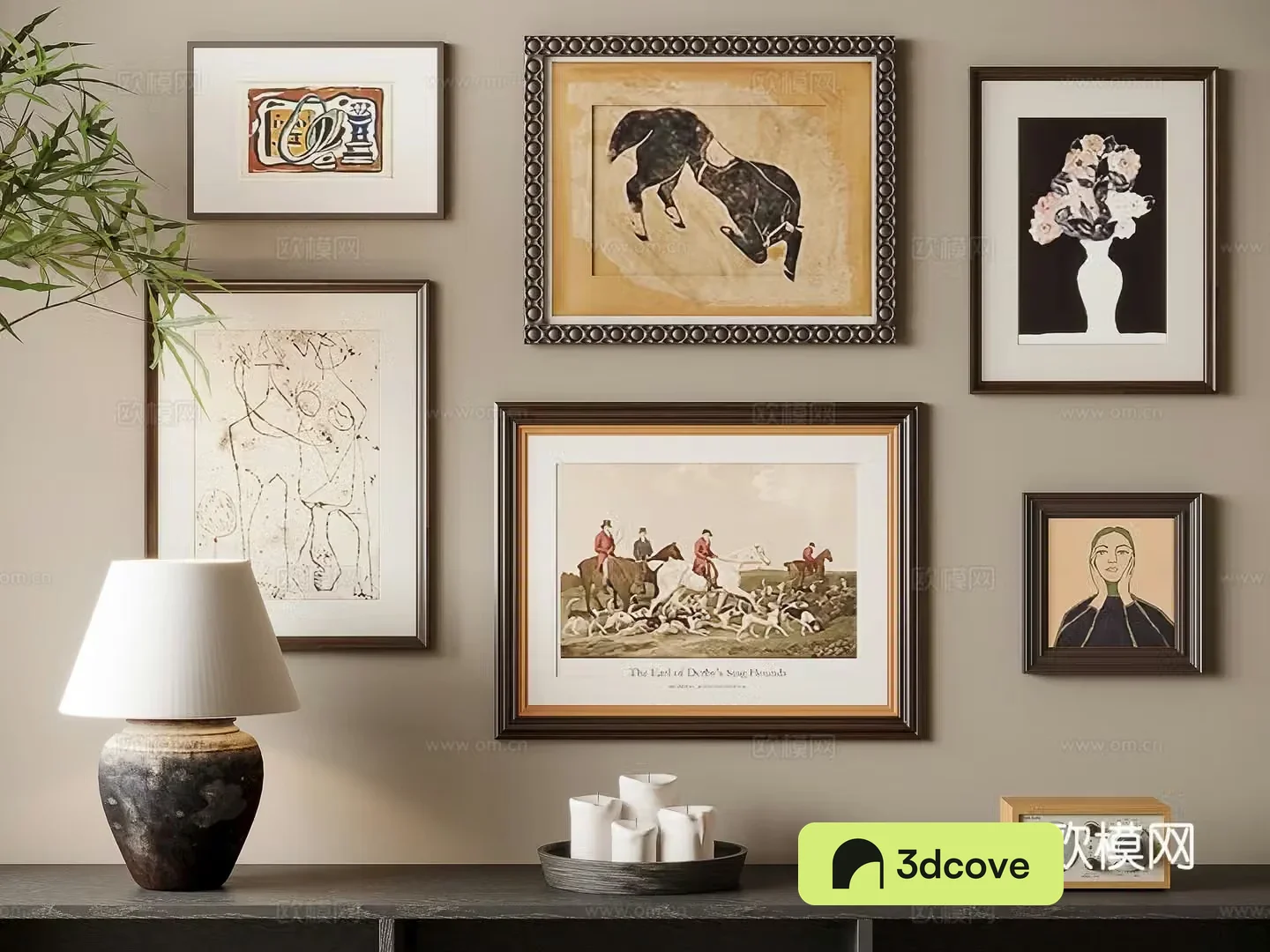 French traditional Chinese and ancient decoration combination painting
