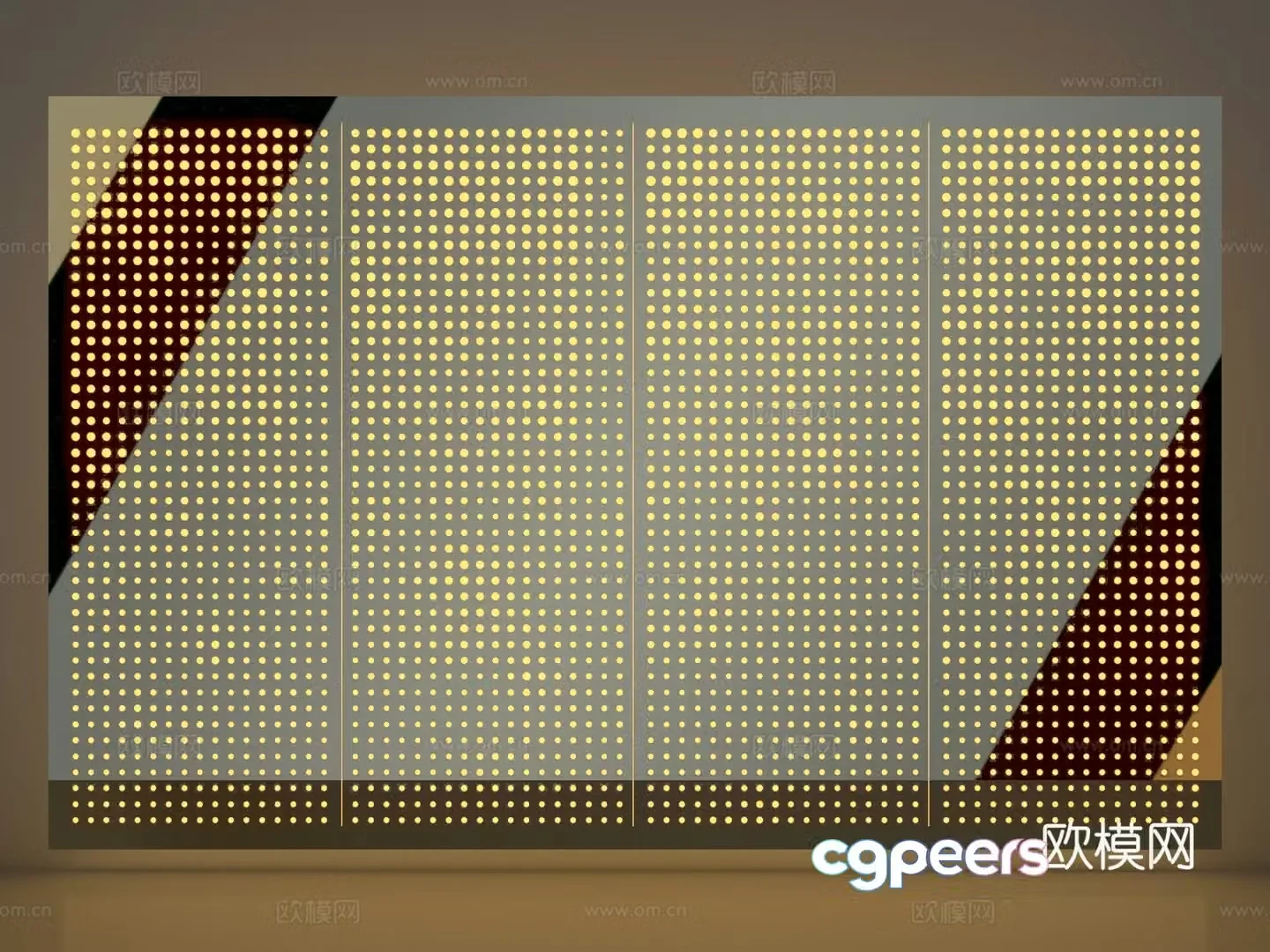Light luxury punching plate translucent plate 3D model