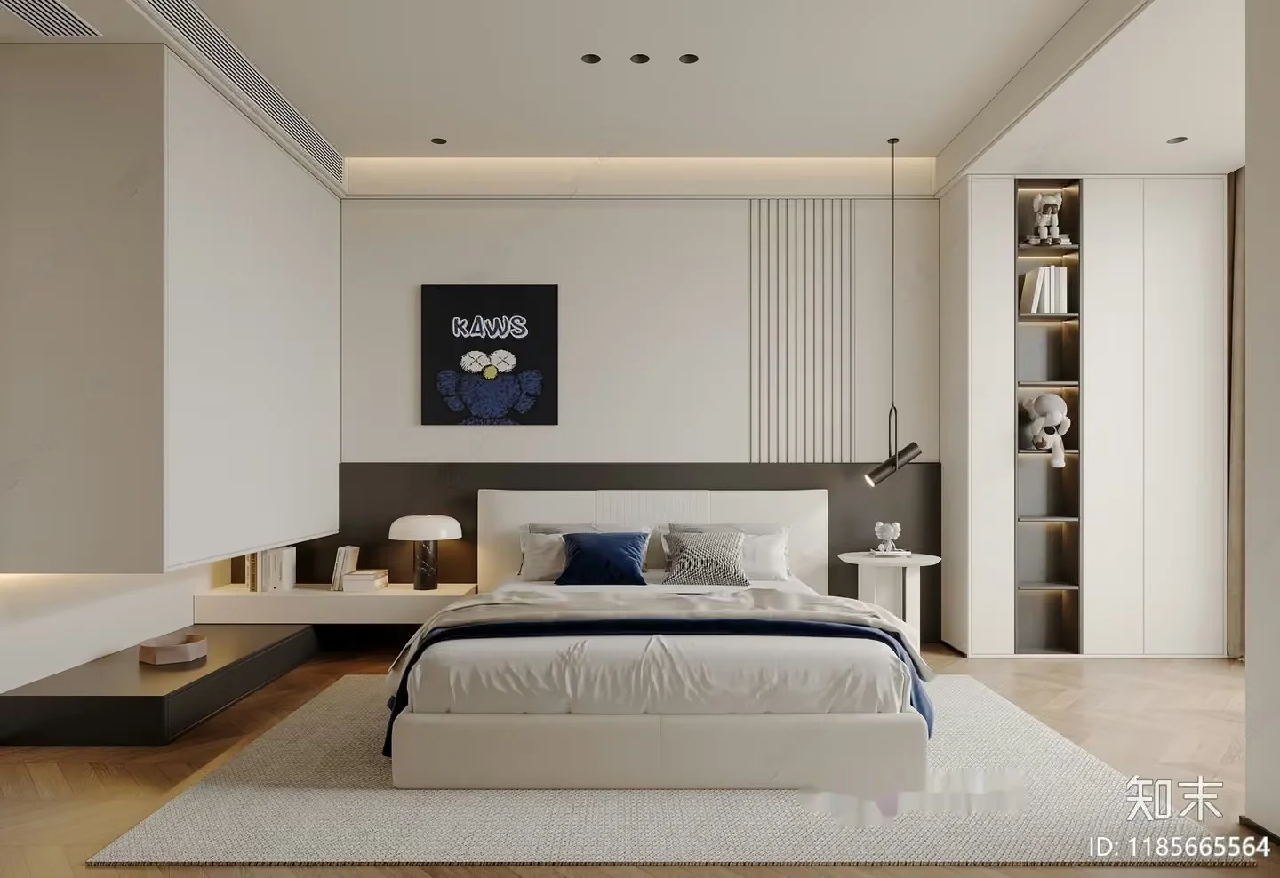 Cozy Modern Bedroom 3D Model – 12484 – VRAY Render
