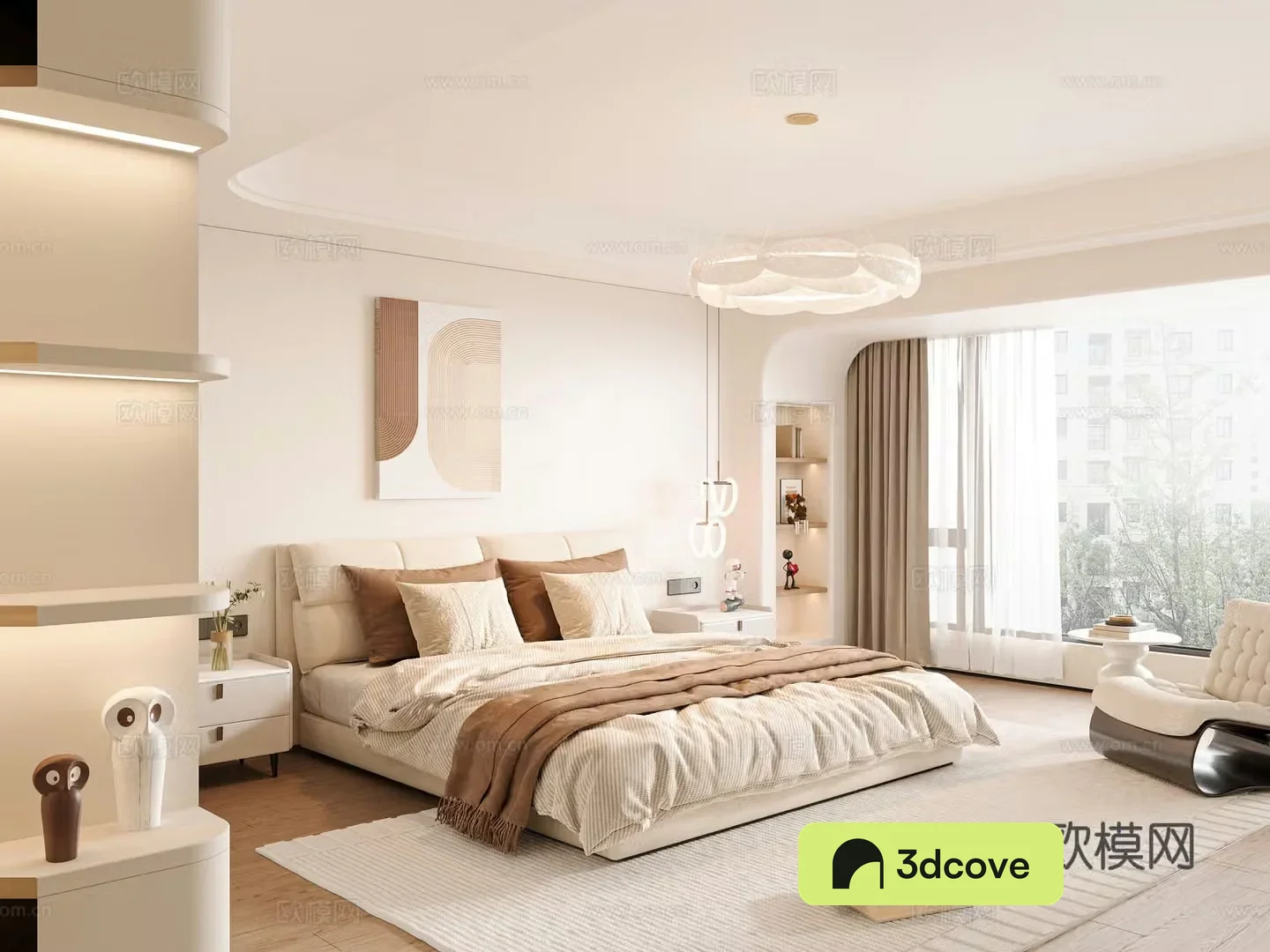 Creamy style home bedroom