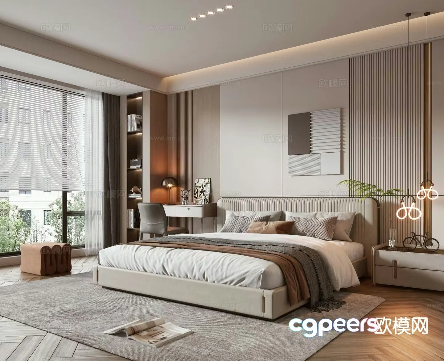 Modern bedroom master bedroom 3d model