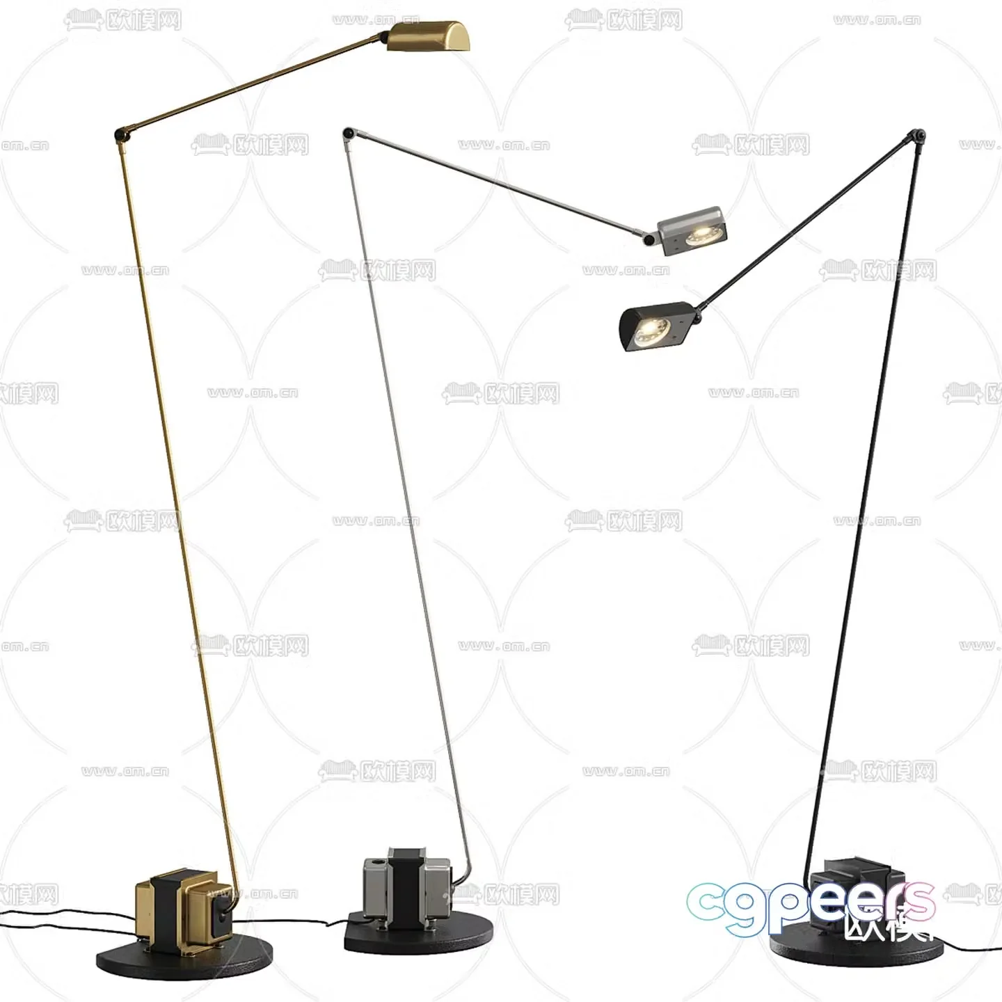 Light luxury floor lamp 3d model