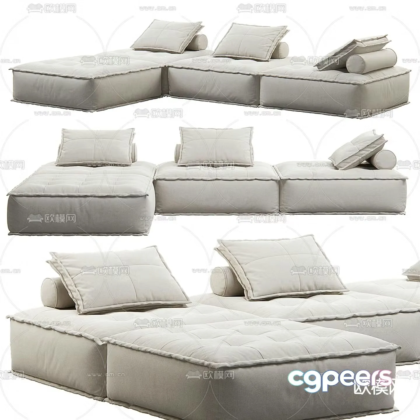 Poliform corner sofa 3d model
