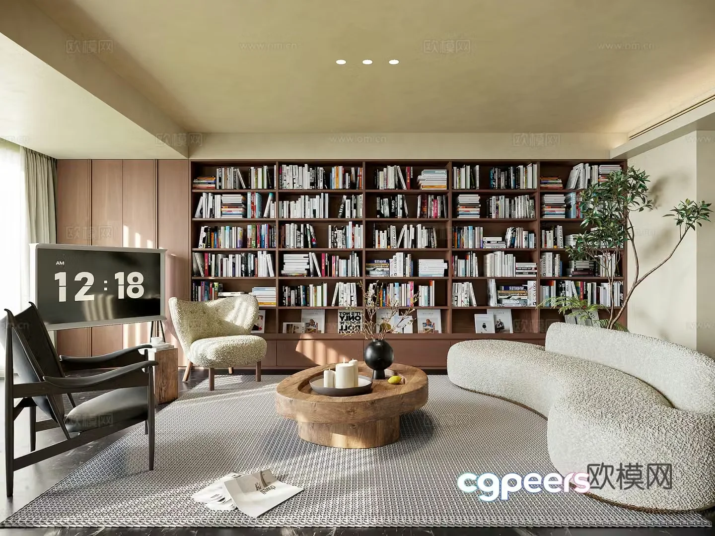 Middle-aged living room 3d model