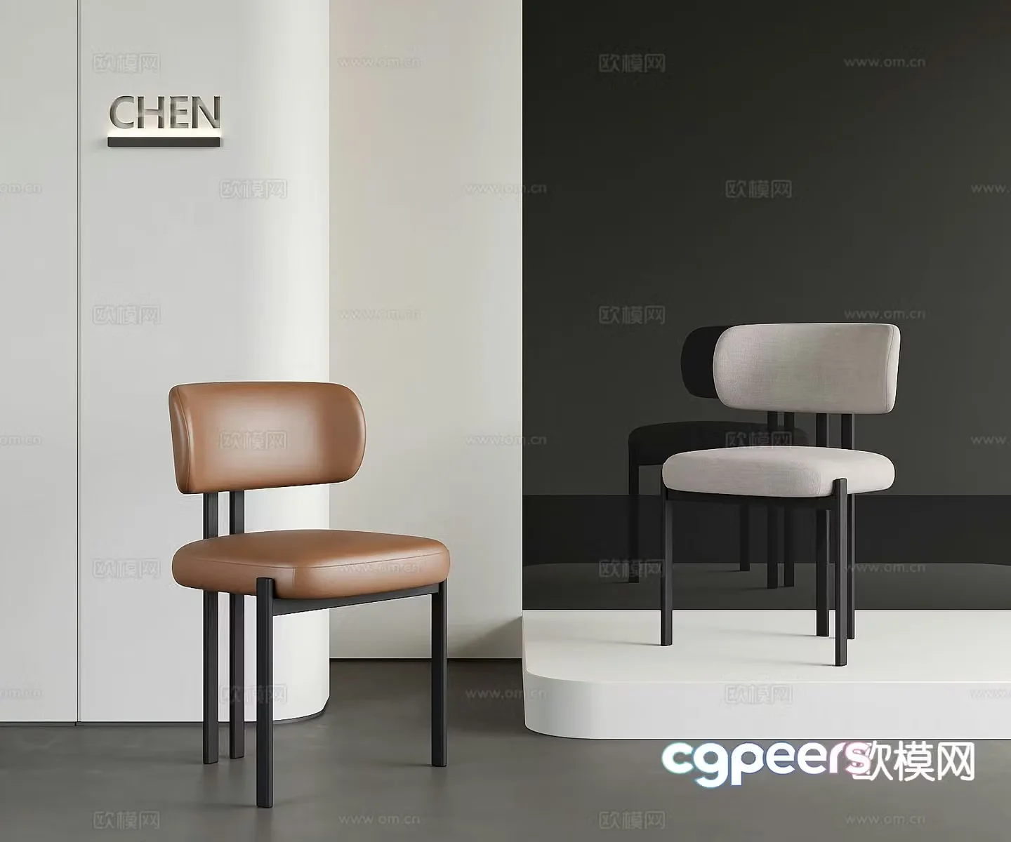 Modern single chair chair book chair 3d model