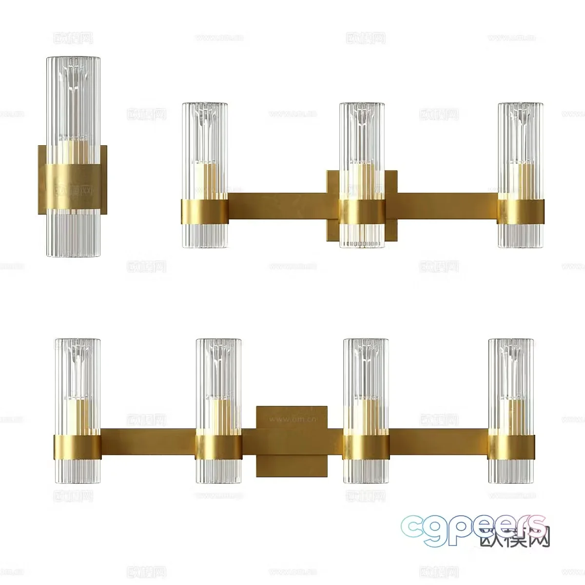 Light luxury wall lamp 3D model