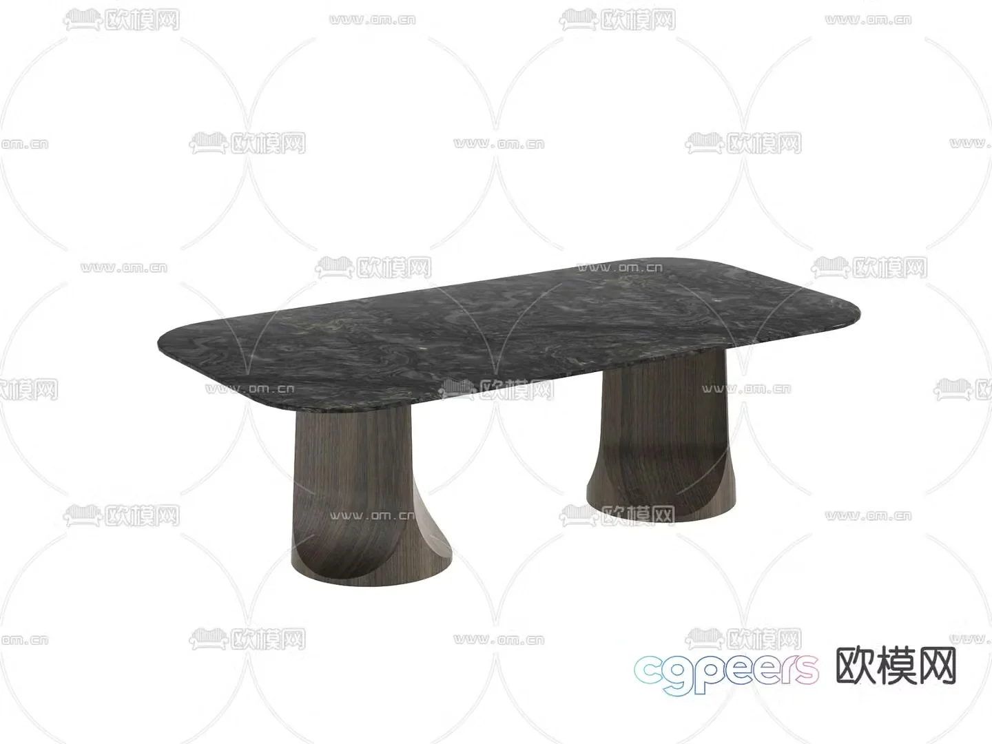 Modern dining table dining table 3d model