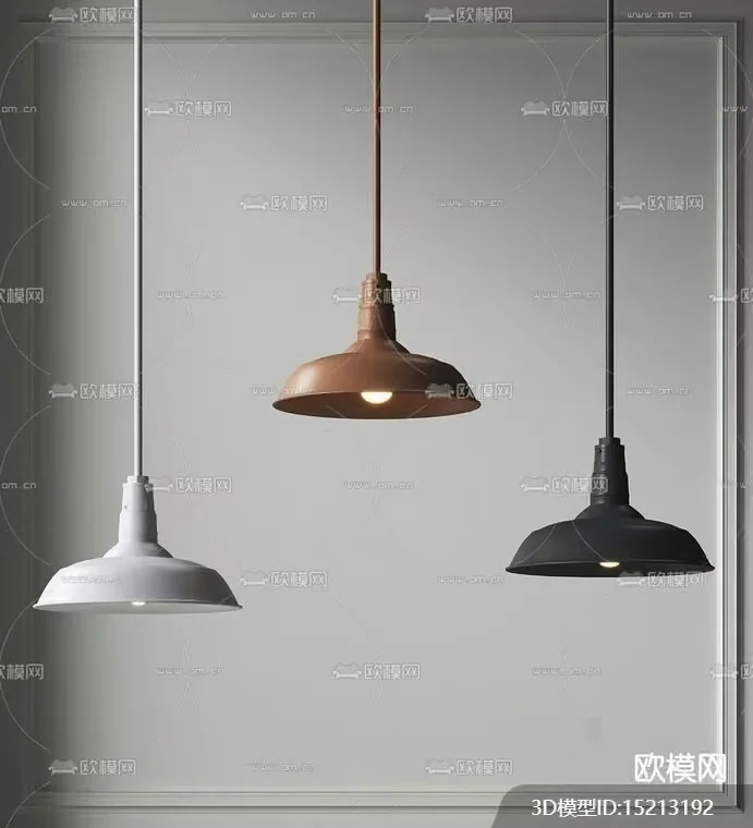 Three Light Fixtures 3D Model – 9022 – VRAY Render