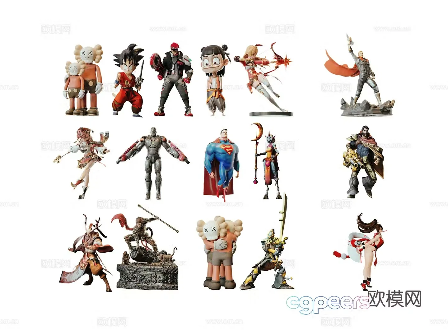 Modern toy doll figure 3d model