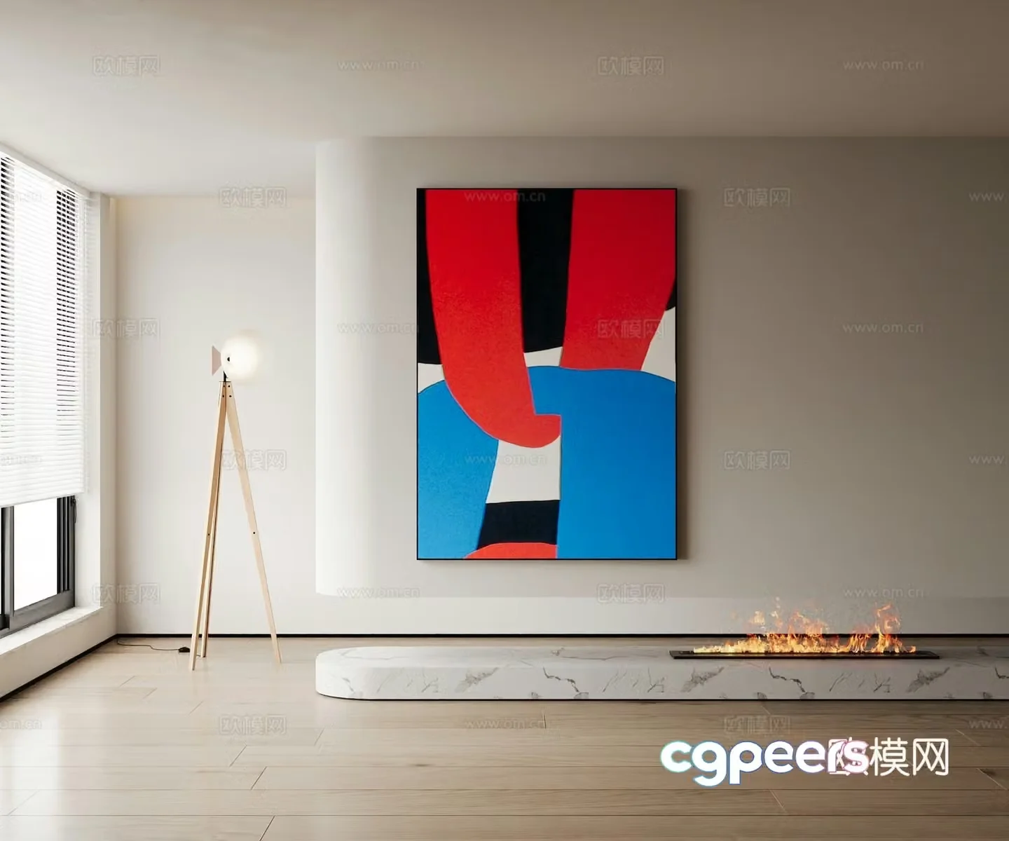Modern decorative painting 3d model