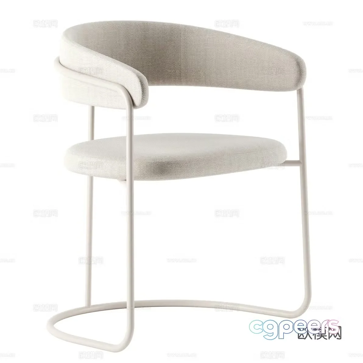 Modern Halle lounge chair 3d model