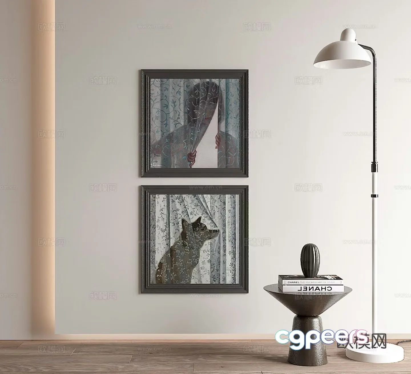 Modern decorative painting 3d model