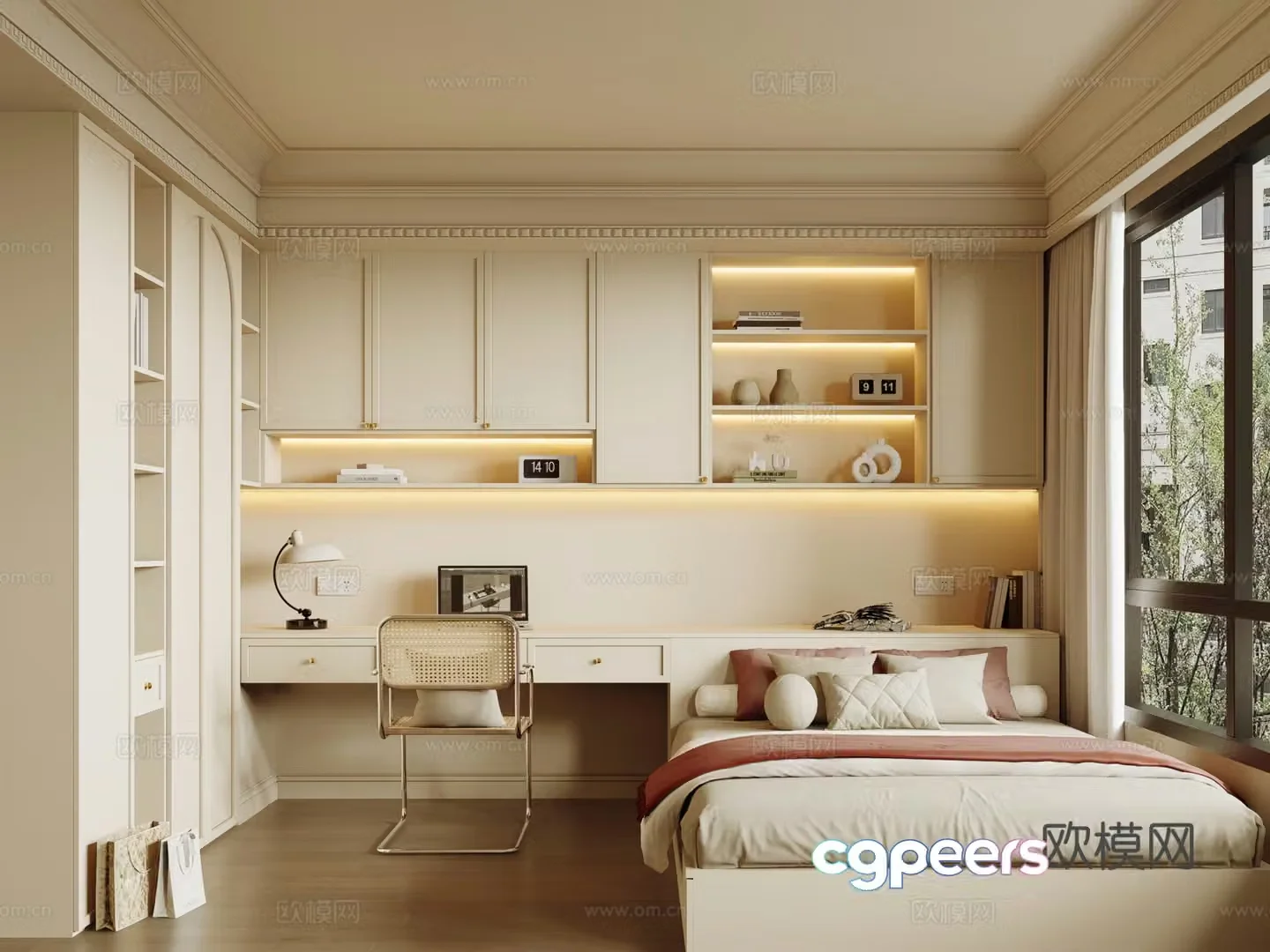French tatami bedroom second bedroom 3D model