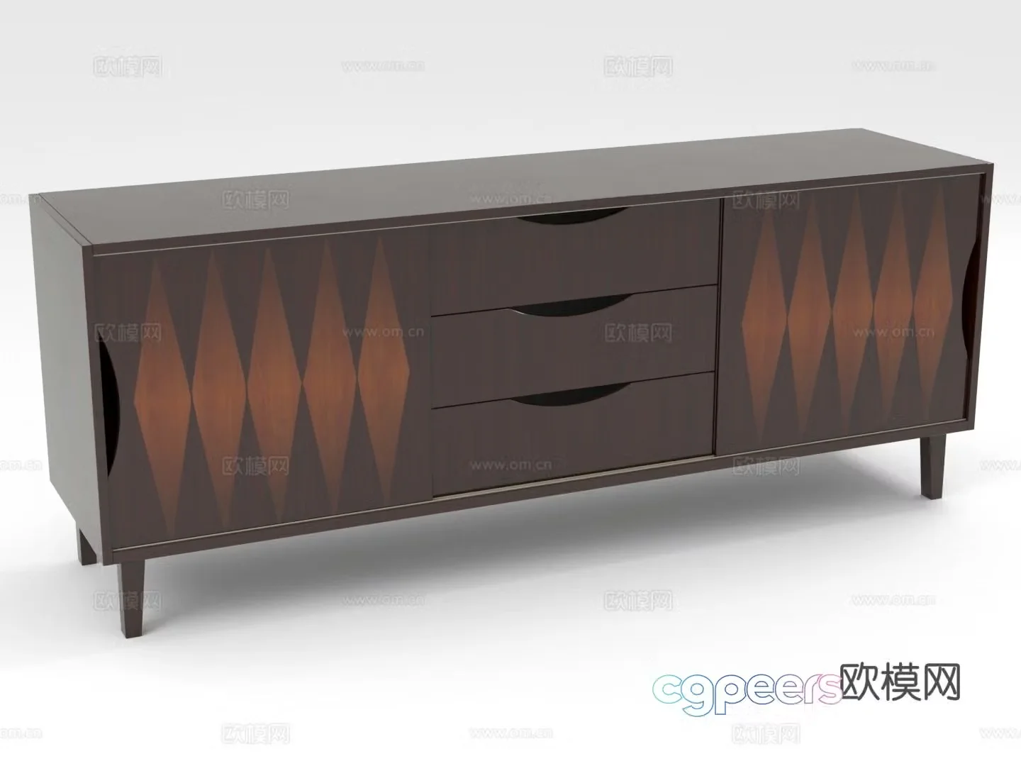 Wooden cabinet chest of drawers cabinet sideboard TV cabinet cabinet 3d model