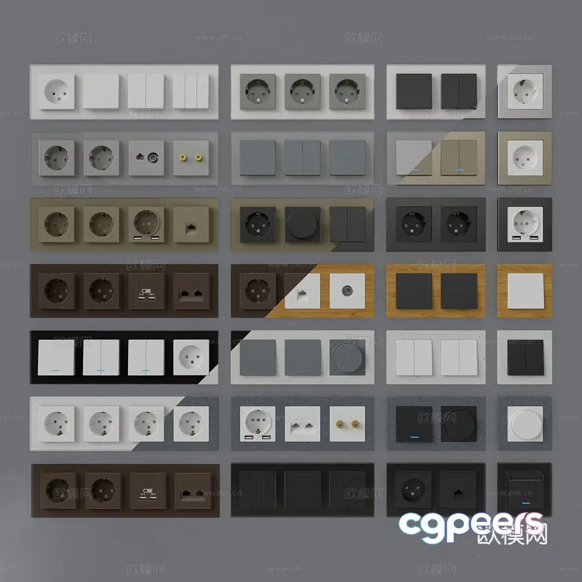 Air conditioning switch panel 3d model