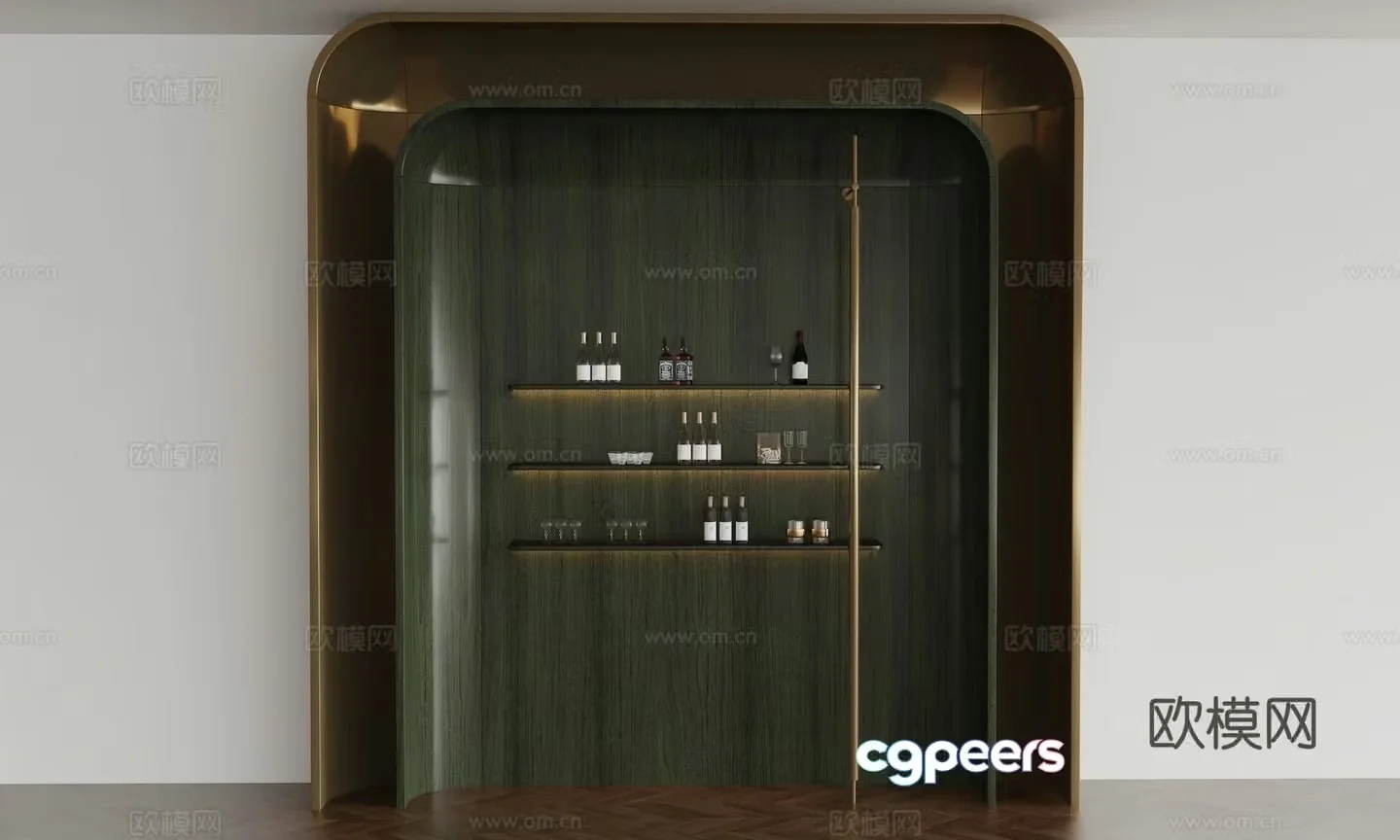 Modern wine cabinet 3d model