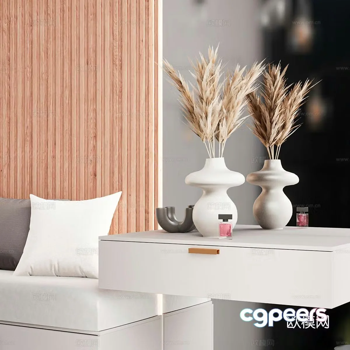 Modern bedside table 3d model