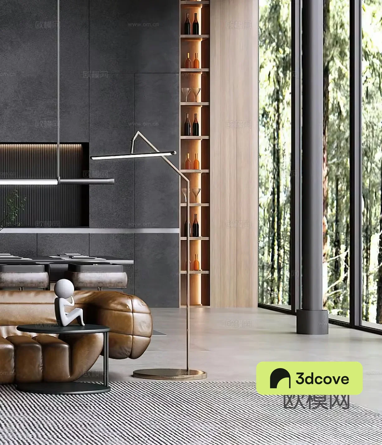 Modern floor lamp Italian floor lamp Light luxury Simple coffee table Ornament Decoration Sculpture