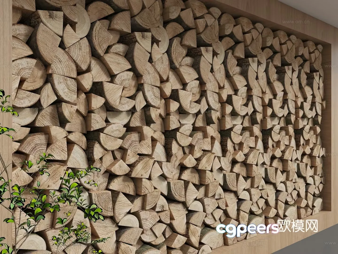 Modern background wall 3d model