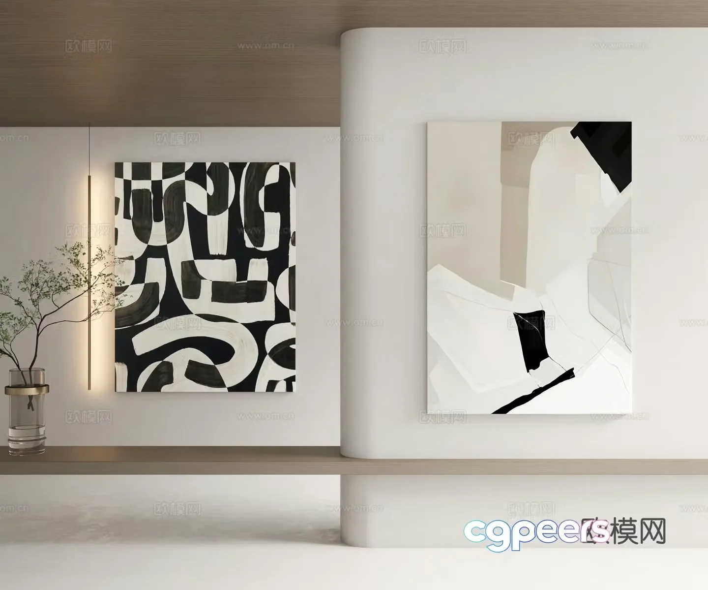 Modern decorative painting 3d model
