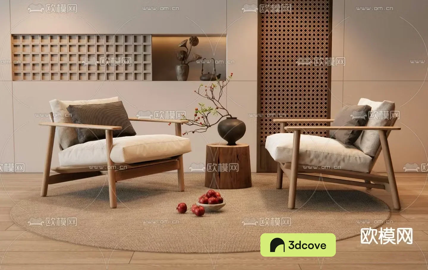 New Chinese style leisure chair armchair