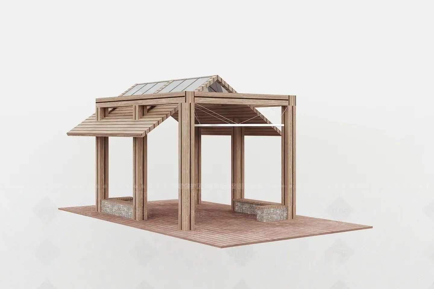 A Wooden Structure 3D Model – 17712 – VRAY Render
