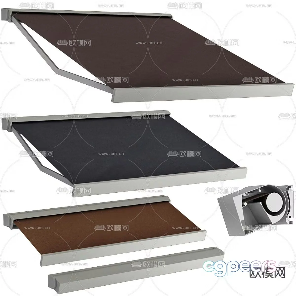 Retractable awning 3d model