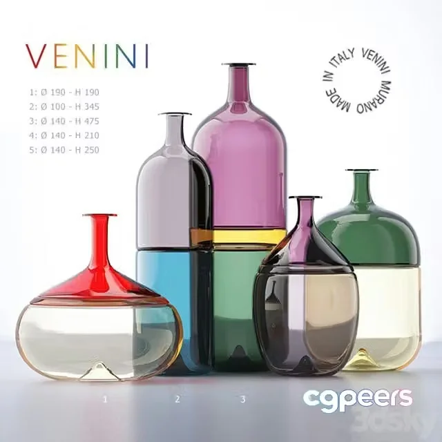3ds Max Free – Bolle_bottles_Venini