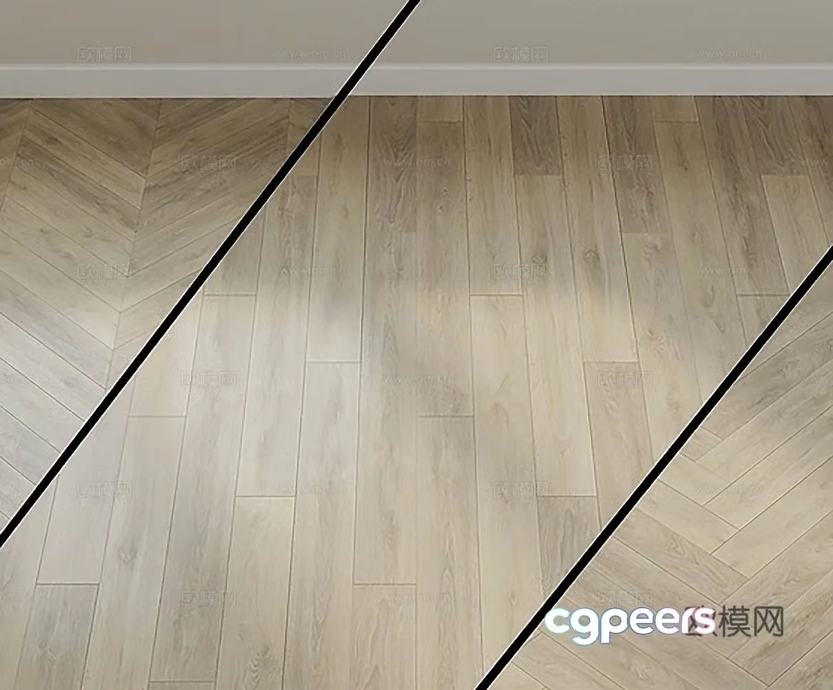 light color floor wooden floor 3d model