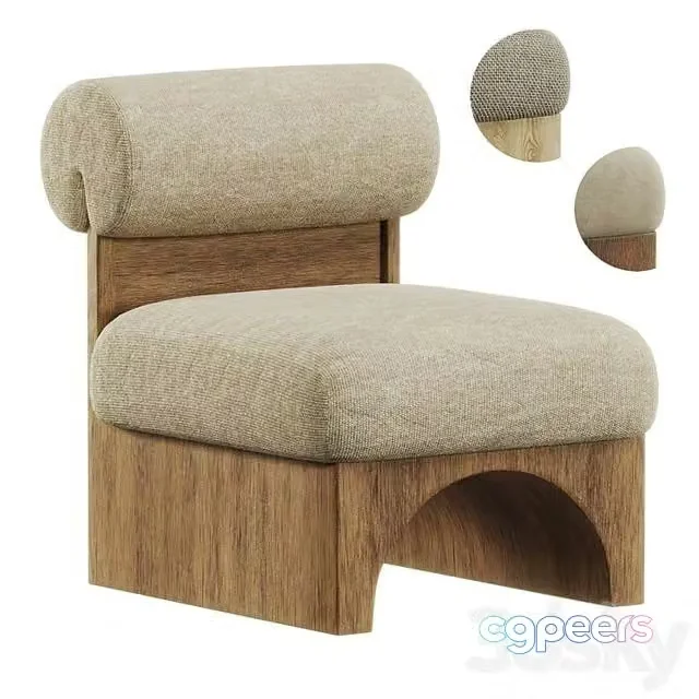 3ds Max Free – Velvet Pamela Accent Chair