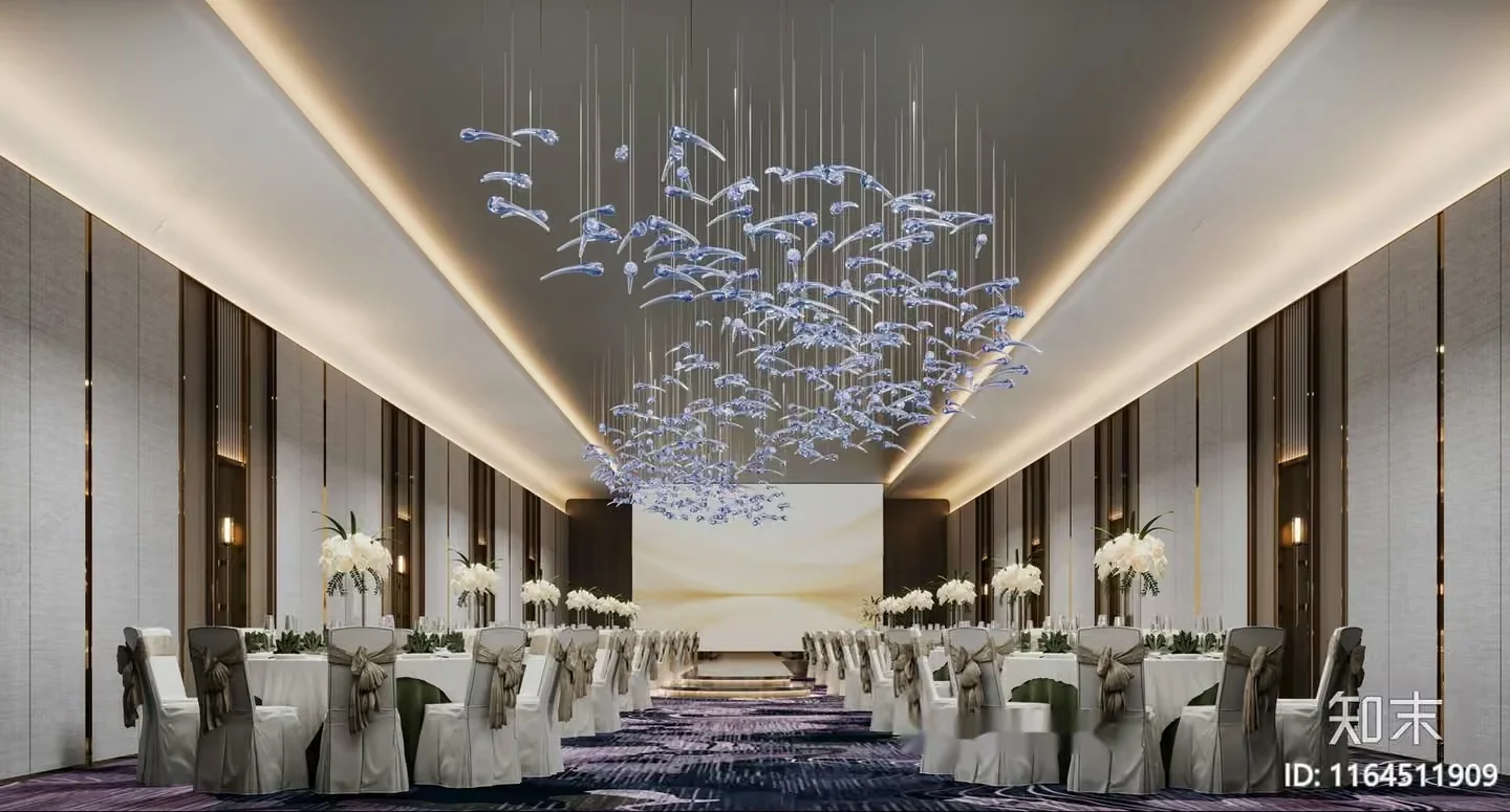 Modern Event Space 3D Model – 9209 – VRAY Render