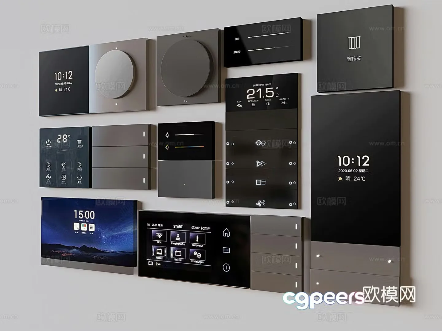 Control panel switch fan switch card entrance 3d model