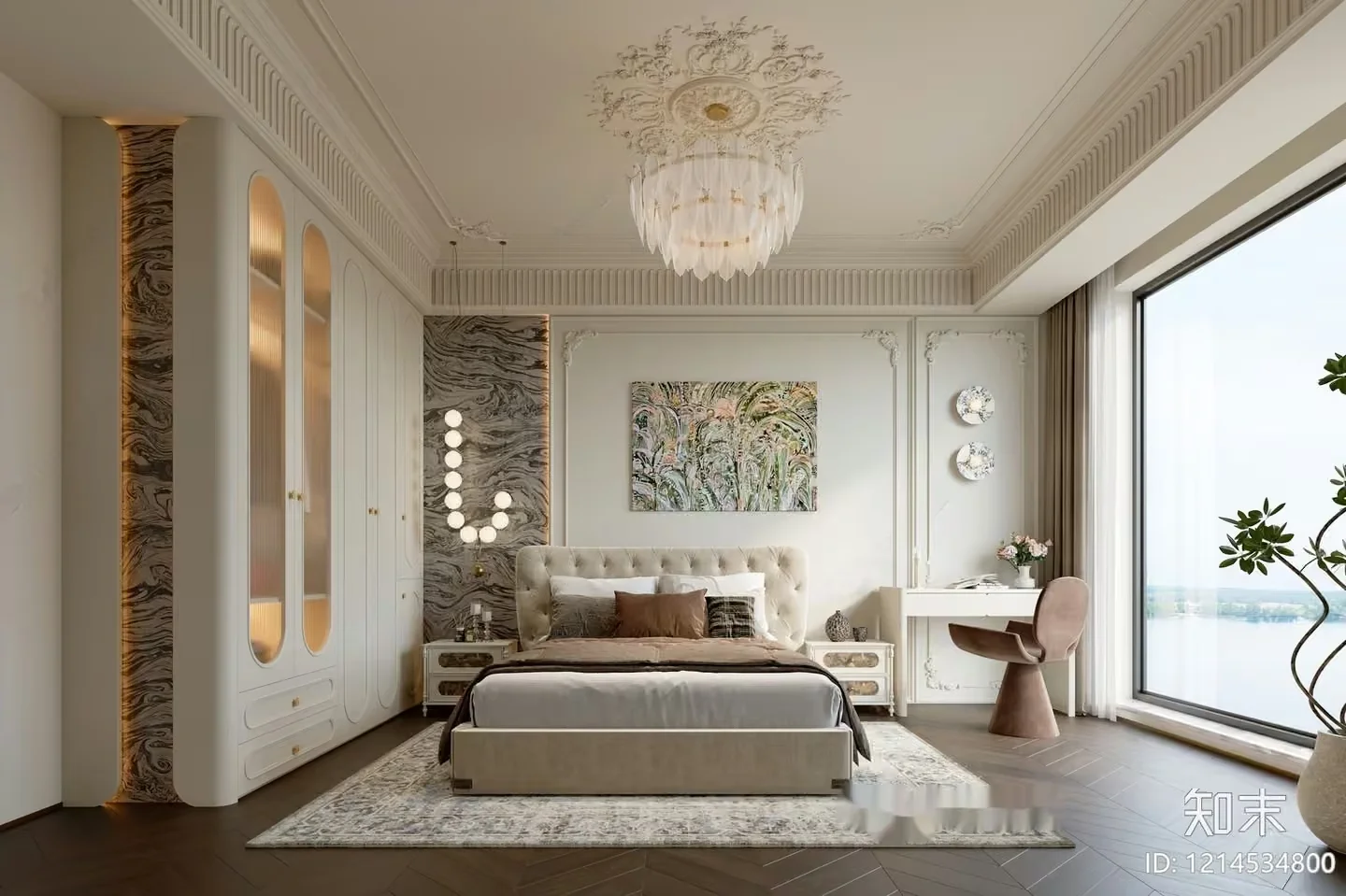Cozy Bedroom 3D Model – 17474 – VRAY Render
