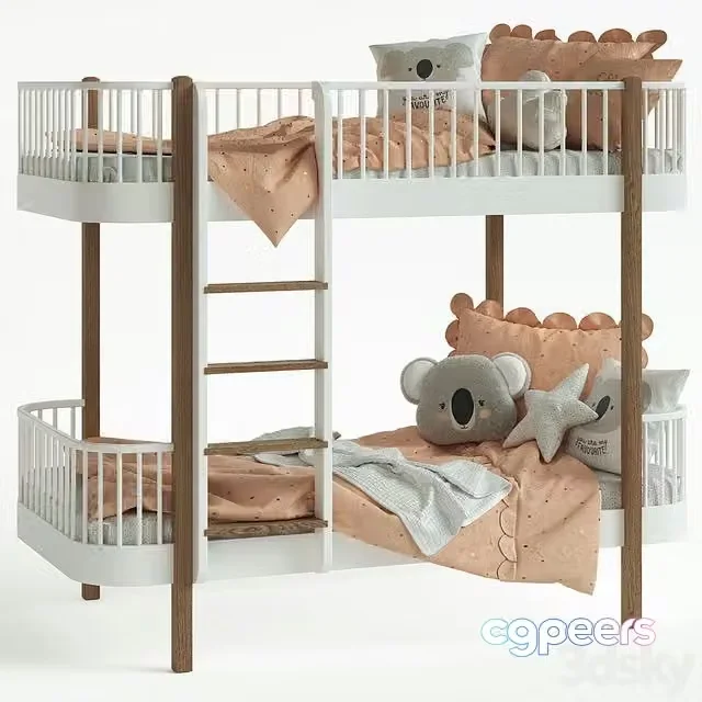 3ds Max Free – Children’s bed – Nubie Oliver Wood Bed