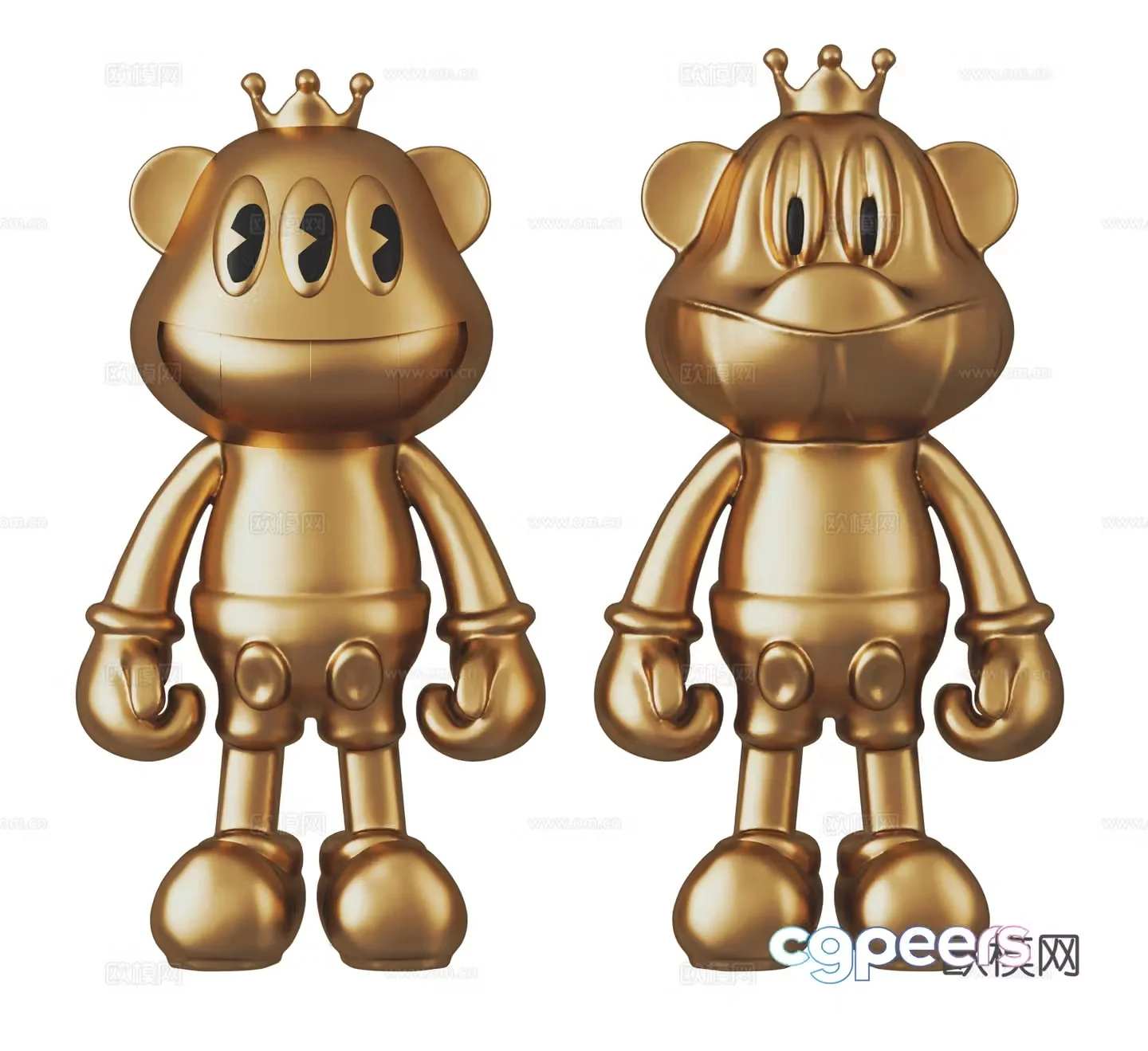 Modern trendy toy doll 3d model