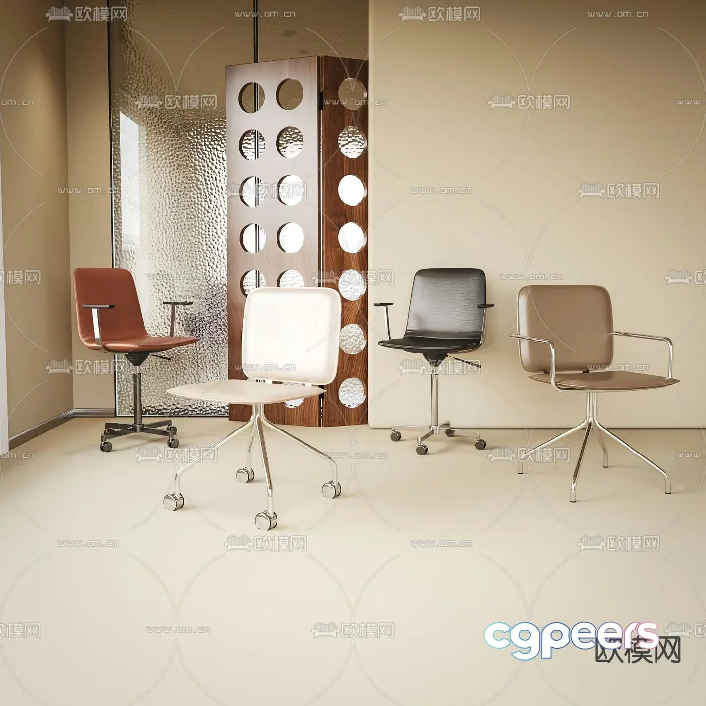 Office chair conference chair staff chair 3d model