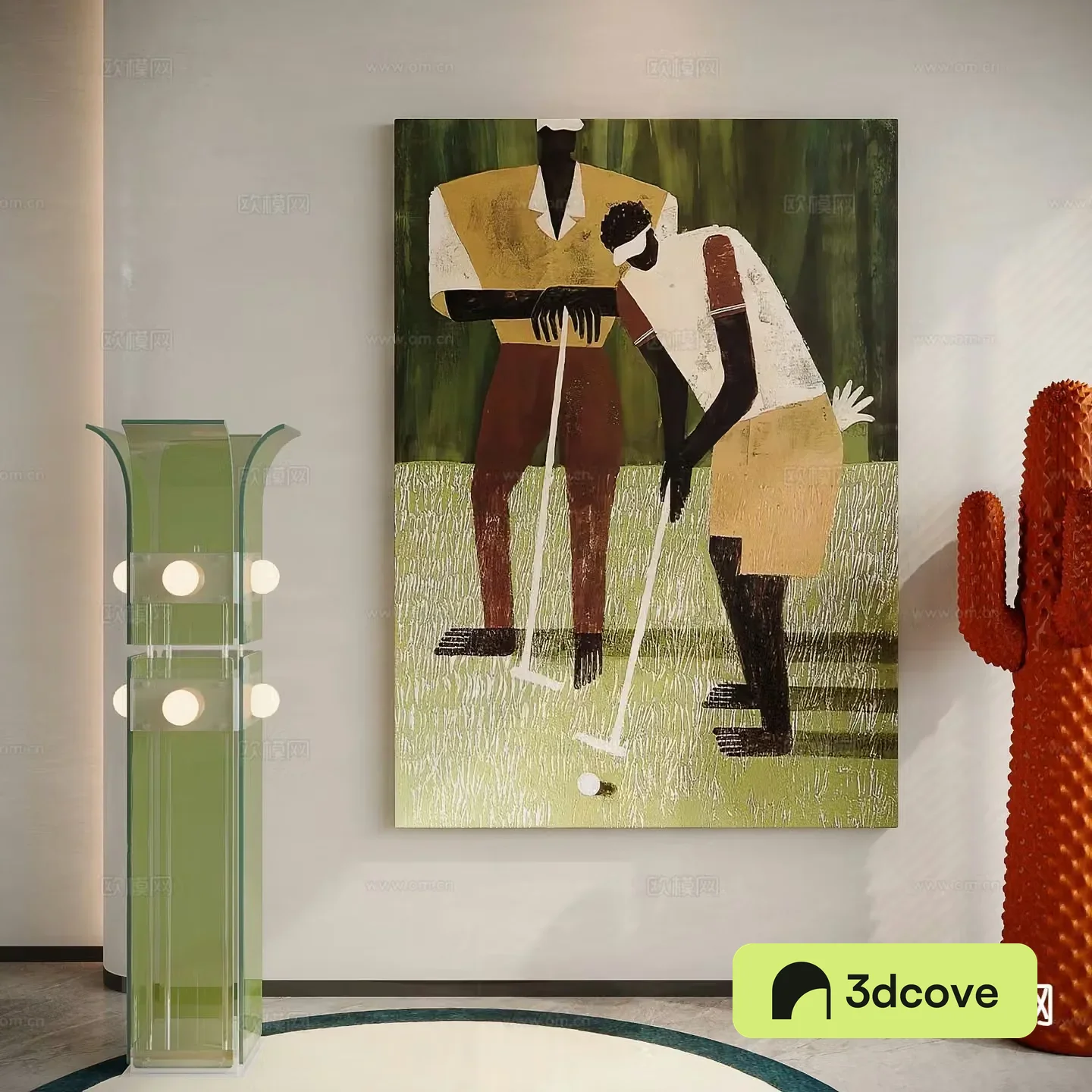 Modern dopamine hanging painting decorative painting
