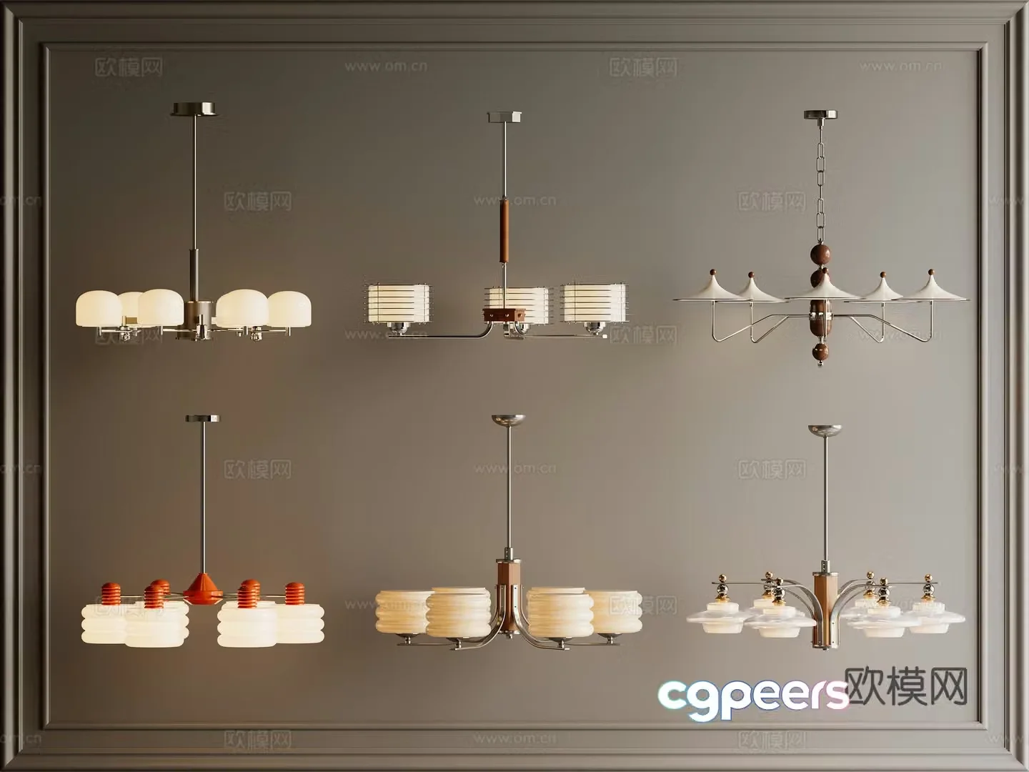 Medium vintage retro lamp combination Medium chandeliers French vintage chandeliers Multi-head chandeliers Living room bedroom 3D model