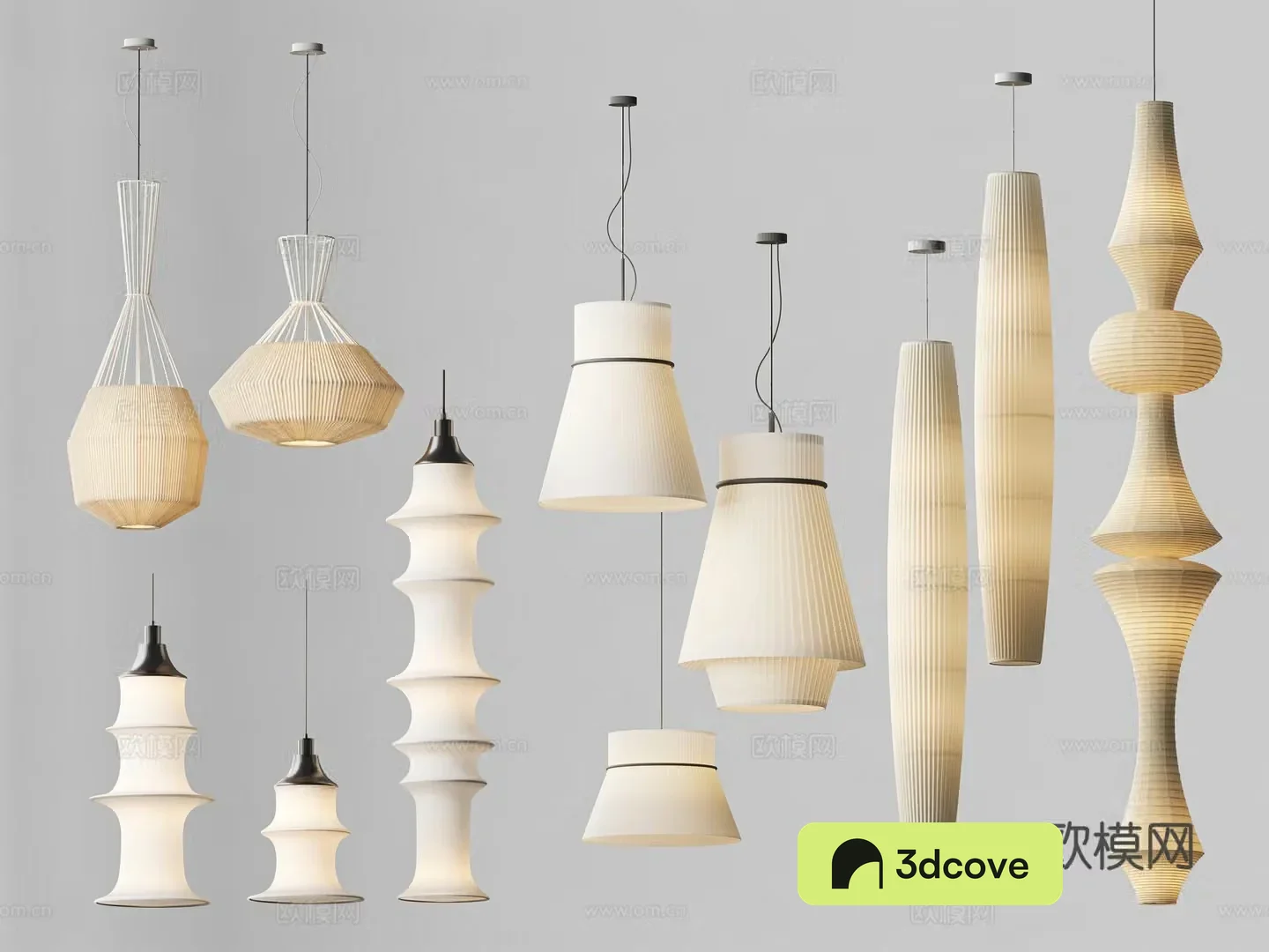 Modern Chandelier Wasabi Chandelier 3D Model