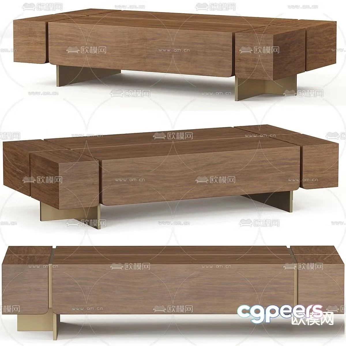 coffee table route center table 3d model