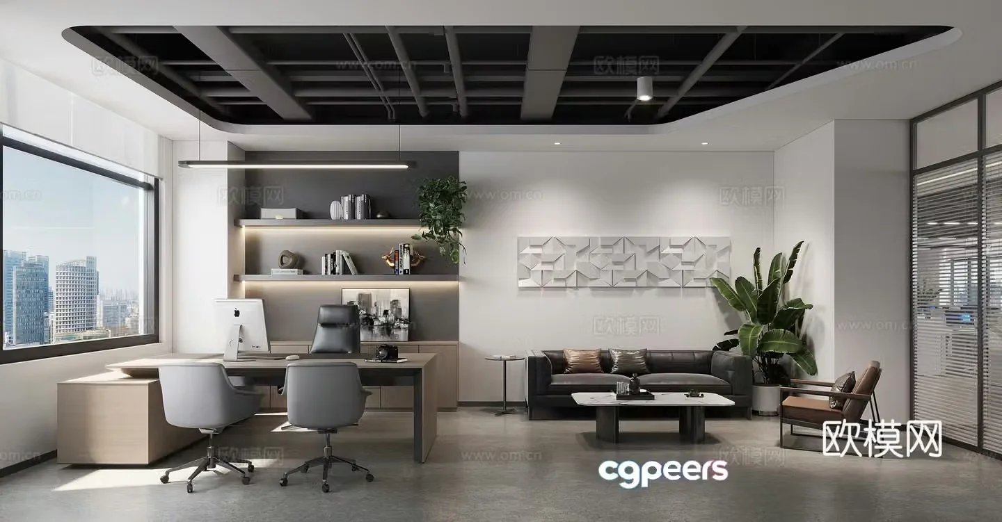 Modern manager’s office supervisor office 3d model