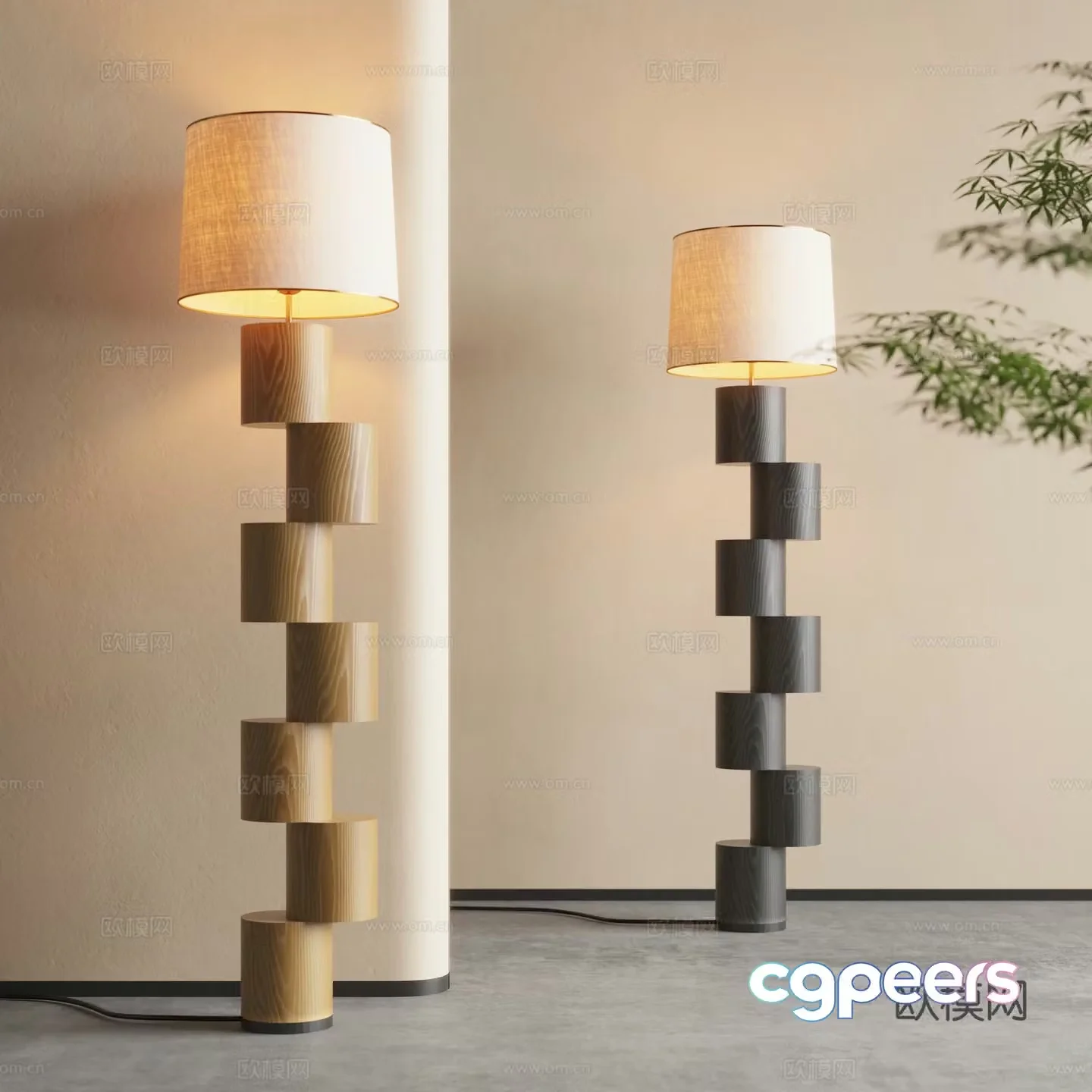 Jijifeng Floor Lamp 3D Model