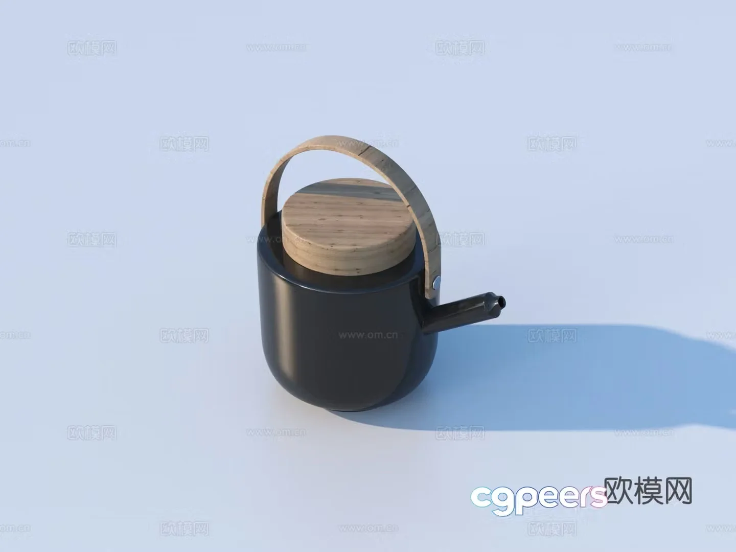 Tea set teapot tea cup Chinese ornament 3D model
