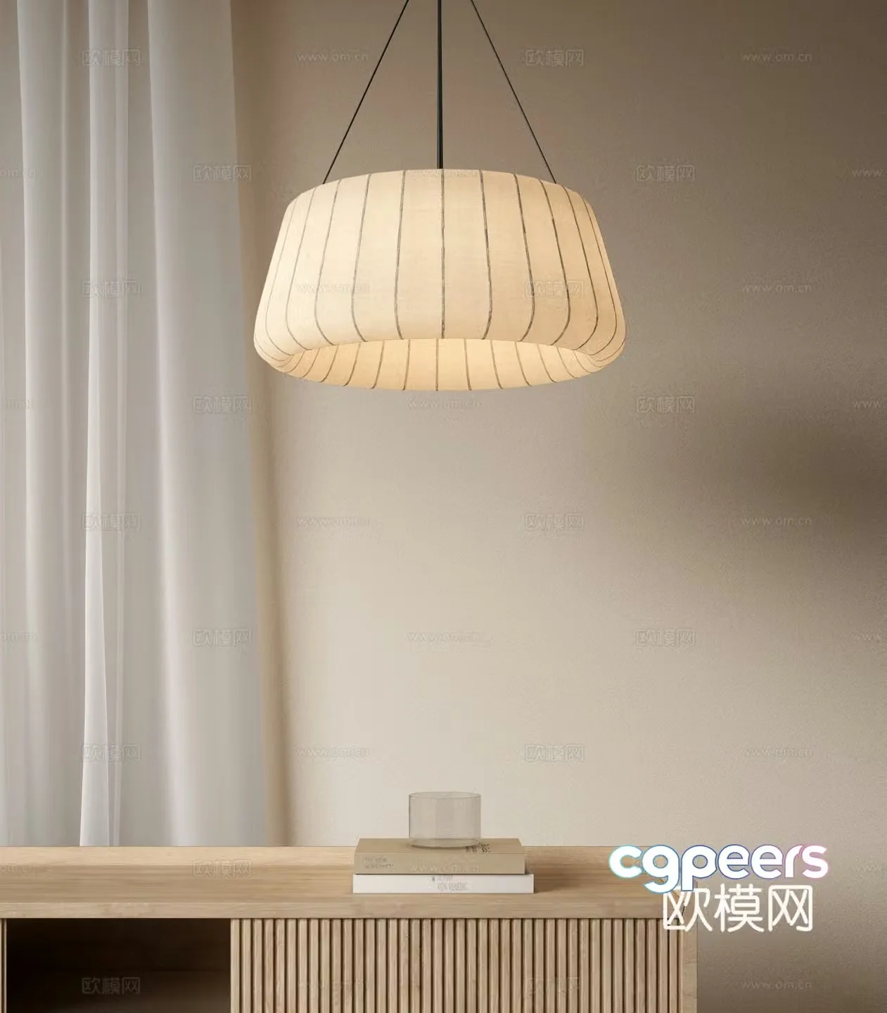 Wasabi Chandelier Restaurant Chandelier Paper Chandelier Art Chandelier 3D Model