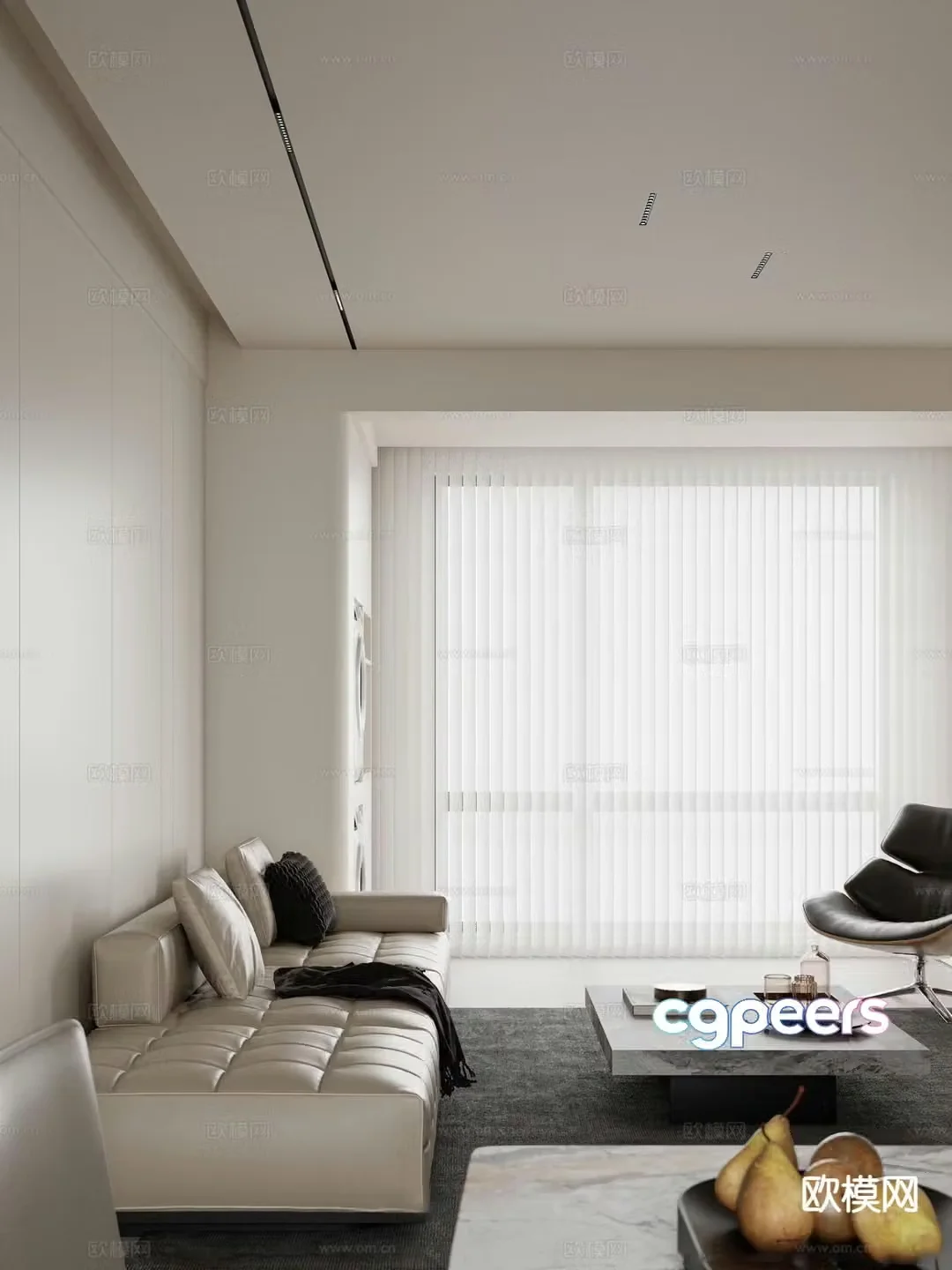 Modern sectional sofa 3d model