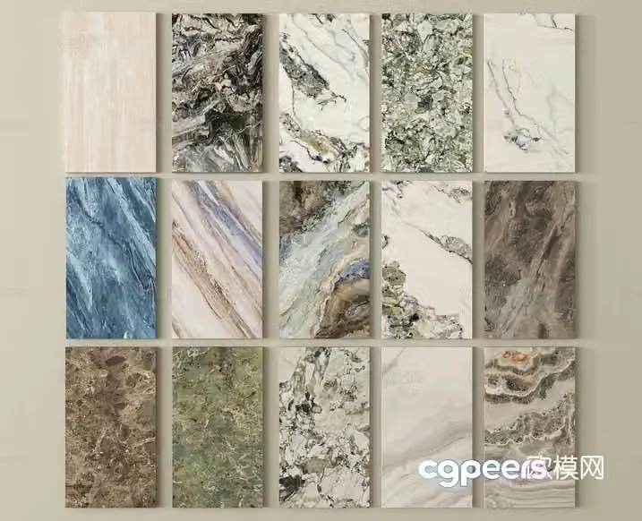 Marble Stone Samples 3D Model – 1501 – VRAY Render