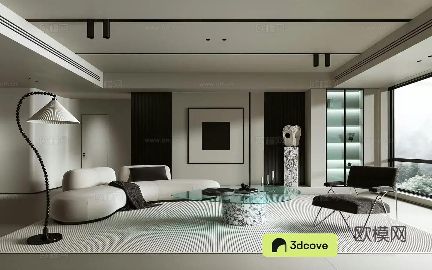 Advanced gray living room